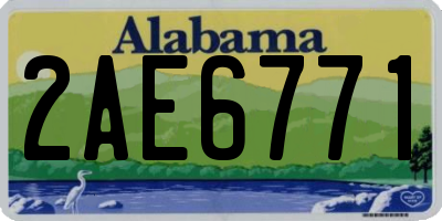 AL license plate 2AE6771