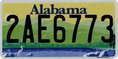 AL license plate 2AE6773