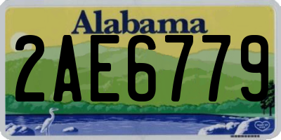 AL license plate 2AE6779