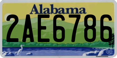 AL license plate 2AE6786