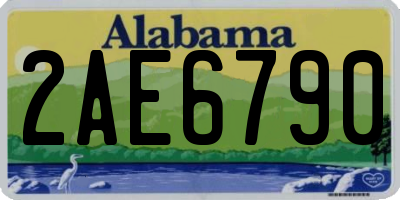 AL license plate 2AE6790