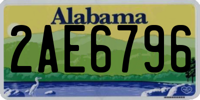 AL license plate 2AE6796
