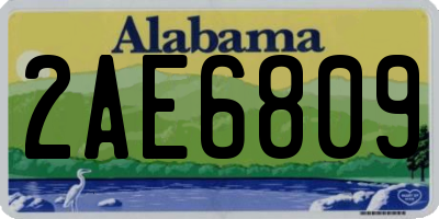 AL license plate 2AE6809