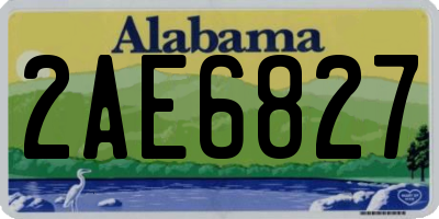 AL license plate 2AE6827