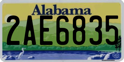 AL license plate 2AE6835