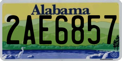 AL license plate 2AE6857