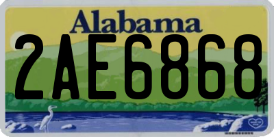 AL license plate 2AE6868