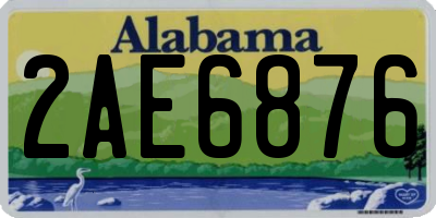 AL license plate 2AE6876