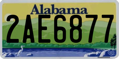 AL license plate 2AE6877