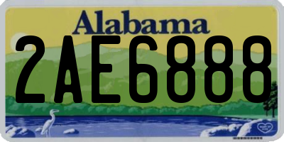AL license plate 2AE6888