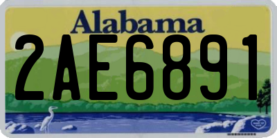 AL license plate 2AE6891