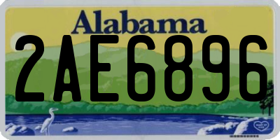 AL license plate 2AE6896