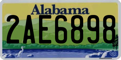AL license plate 2AE6898