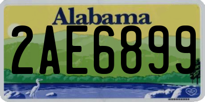 AL license plate 2AE6899
