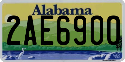 AL license plate 2AE6900