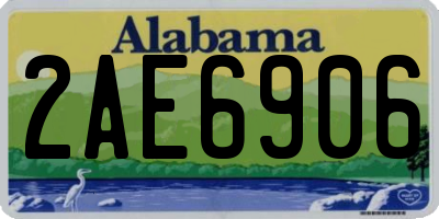 AL license plate 2AE6906