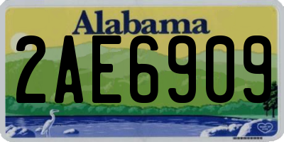 AL license plate 2AE6909