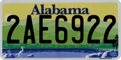 AL license plate 2AE6922