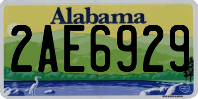 AL license plate 2AE6929