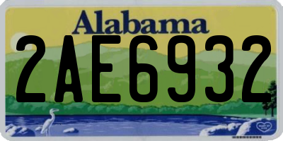 AL license plate 2AE6932
