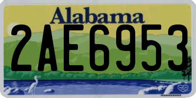 AL license plate 2AE6953