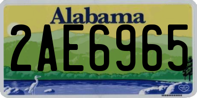 AL license plate 2AE6965
