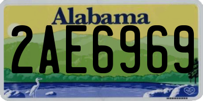 AL license plate 2AE6969