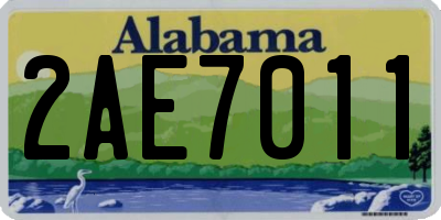 AL license plate 2AE7011