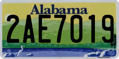 AL license plate 2AE7019