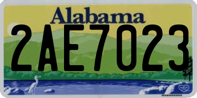 AL license plate 2AE7023