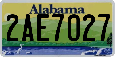 AL license plate 2AE7027