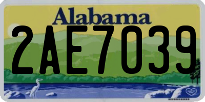 AL license plate 2AE7039