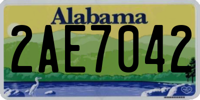 AL license plate 2AE7042