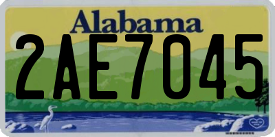 AL license plate 2AE7045
