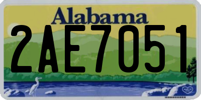 AL license plate 2AE7051