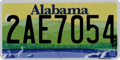 AL license plate 2AE7054