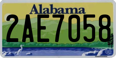 AL license plate 2AE7058