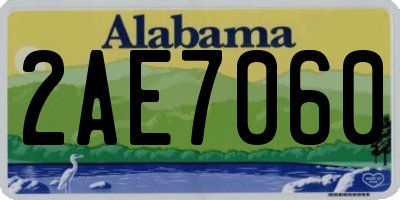 AL license plate 2AE7060