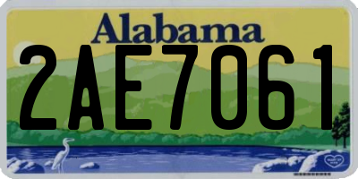 AL license plate 2AE7061