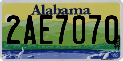 AL license plate 2AE7070