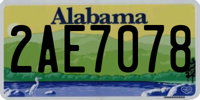 AL license plate 2AE7078