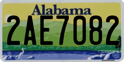 AL license plate 2AE7082