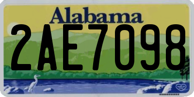 AL license plate 2AE7098