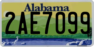 AL license plate 2AE7099