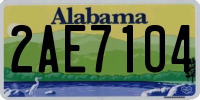 AL license plate 2AE7104