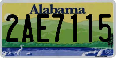 AL license plate 2AE7115