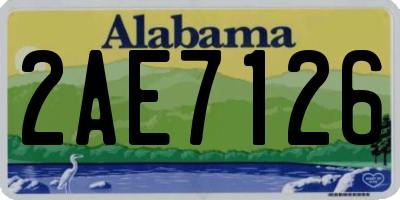 AL license plate 2AE7126