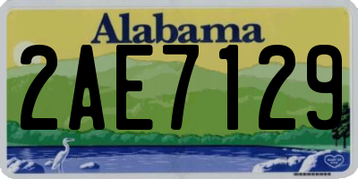 AL license plate 2AE7129