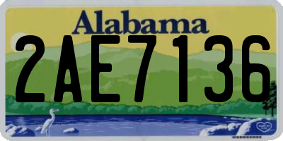 AL license plate 2AE7136