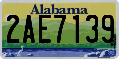 AL license plate 2AE7139